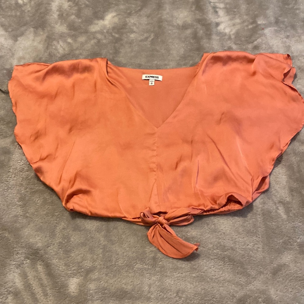 Coral crop top